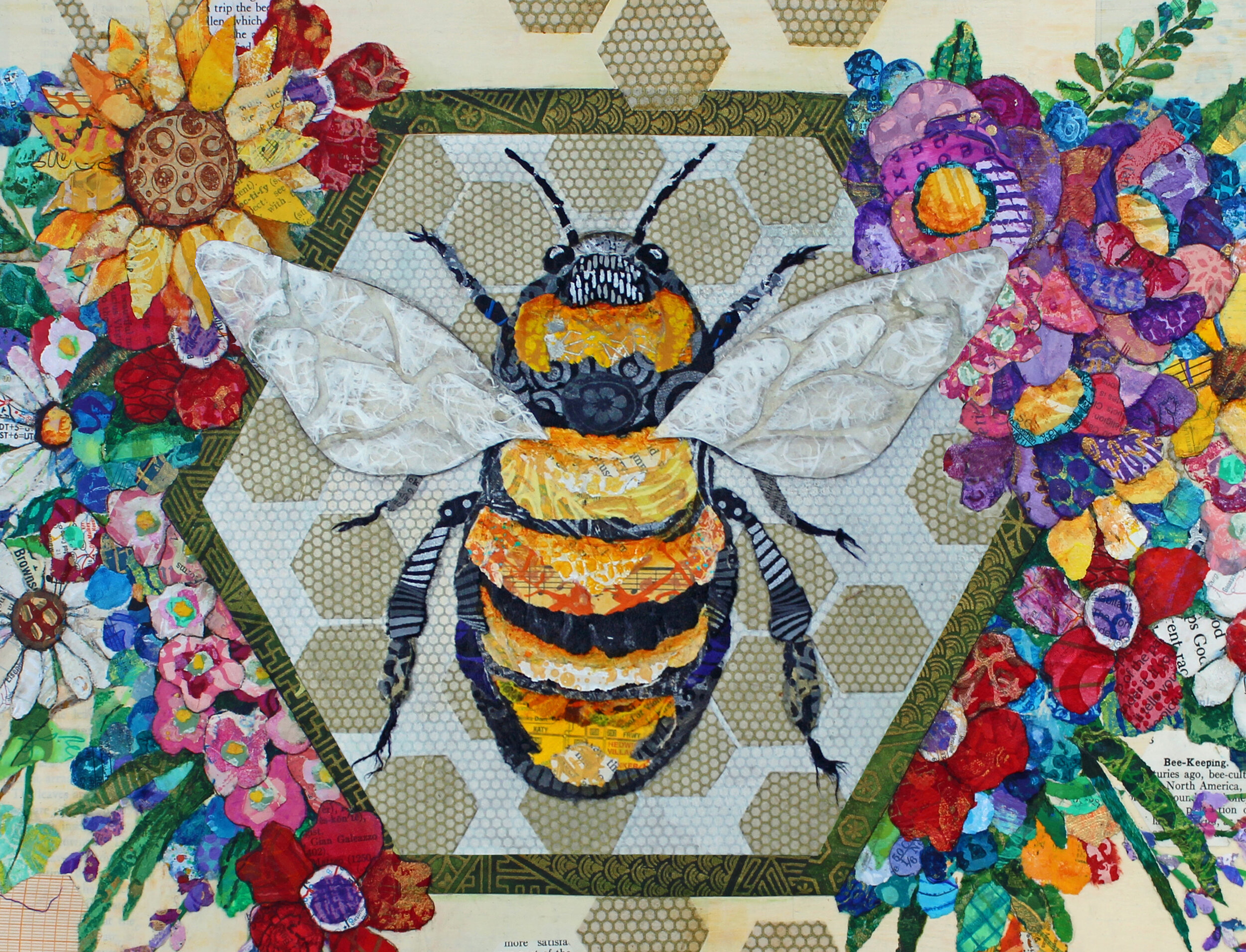 Honey Bee Garden - Prints | Stickers — Lisa Morales Mixed Media